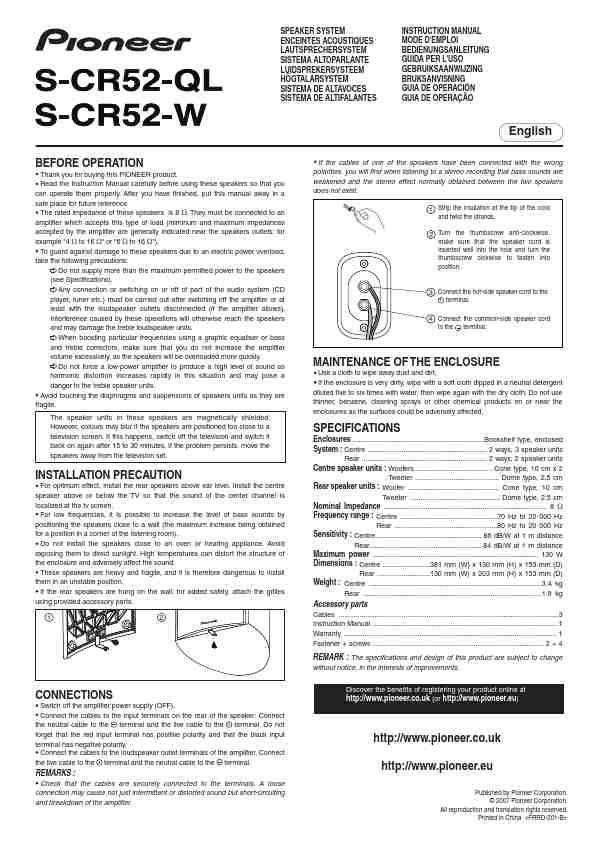 Pioneer Speaker System S-CR52-QL-page_pdf